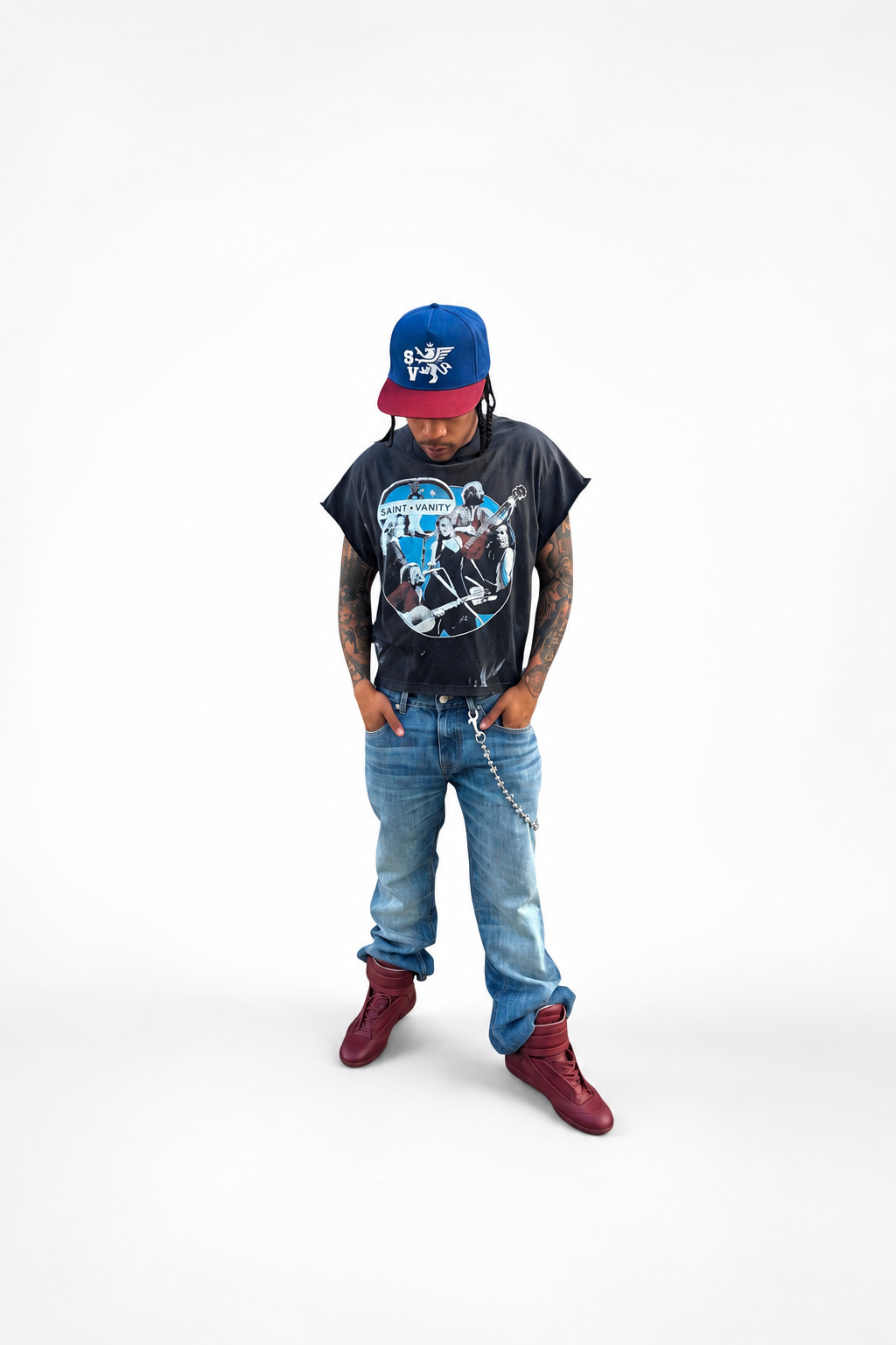 U-N-I SEX BAND TEE (BLUE)