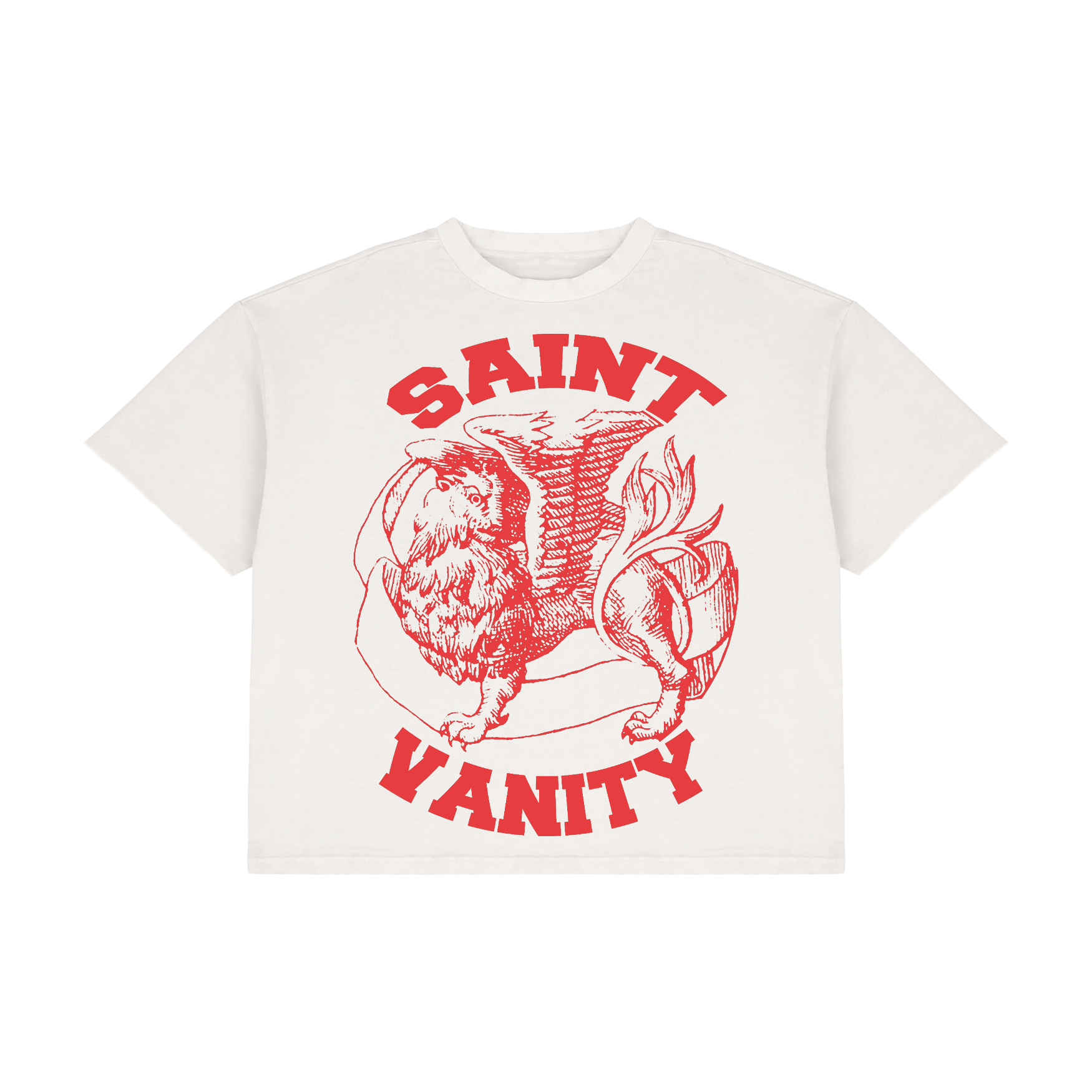 WHITE & RED GRIFFIN T-SHIRT