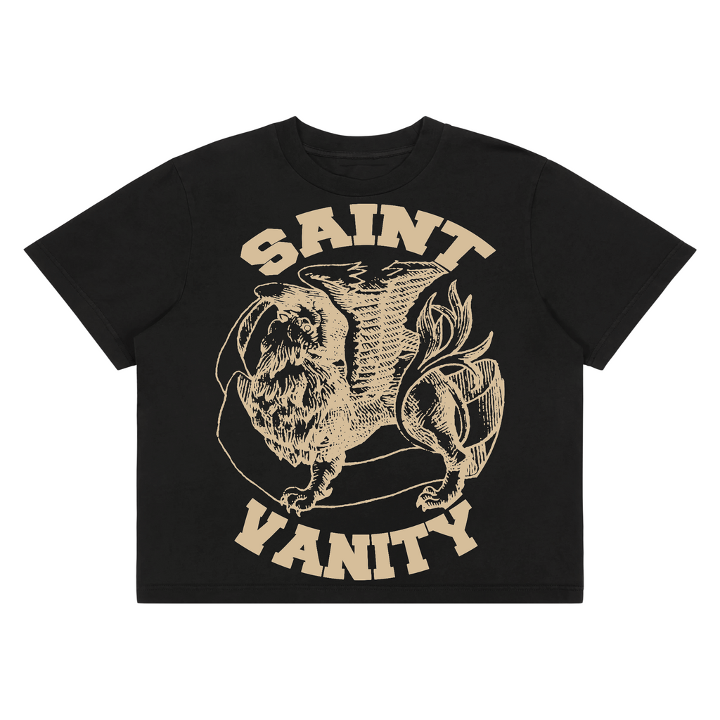 BLACK & CREAM GRIFFIN TEE