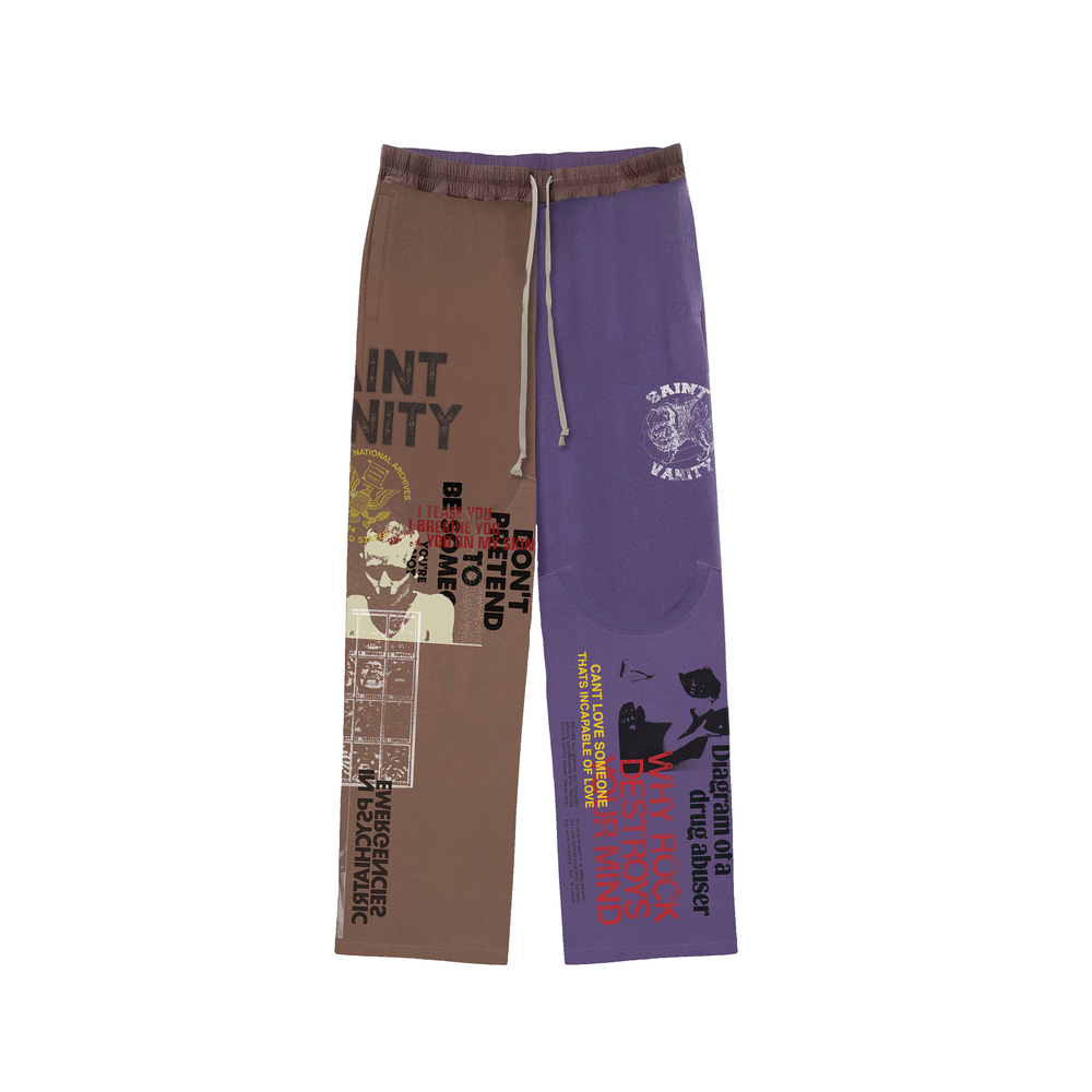 WHAT THE SAINT SWEATS BROWN/PURPLE