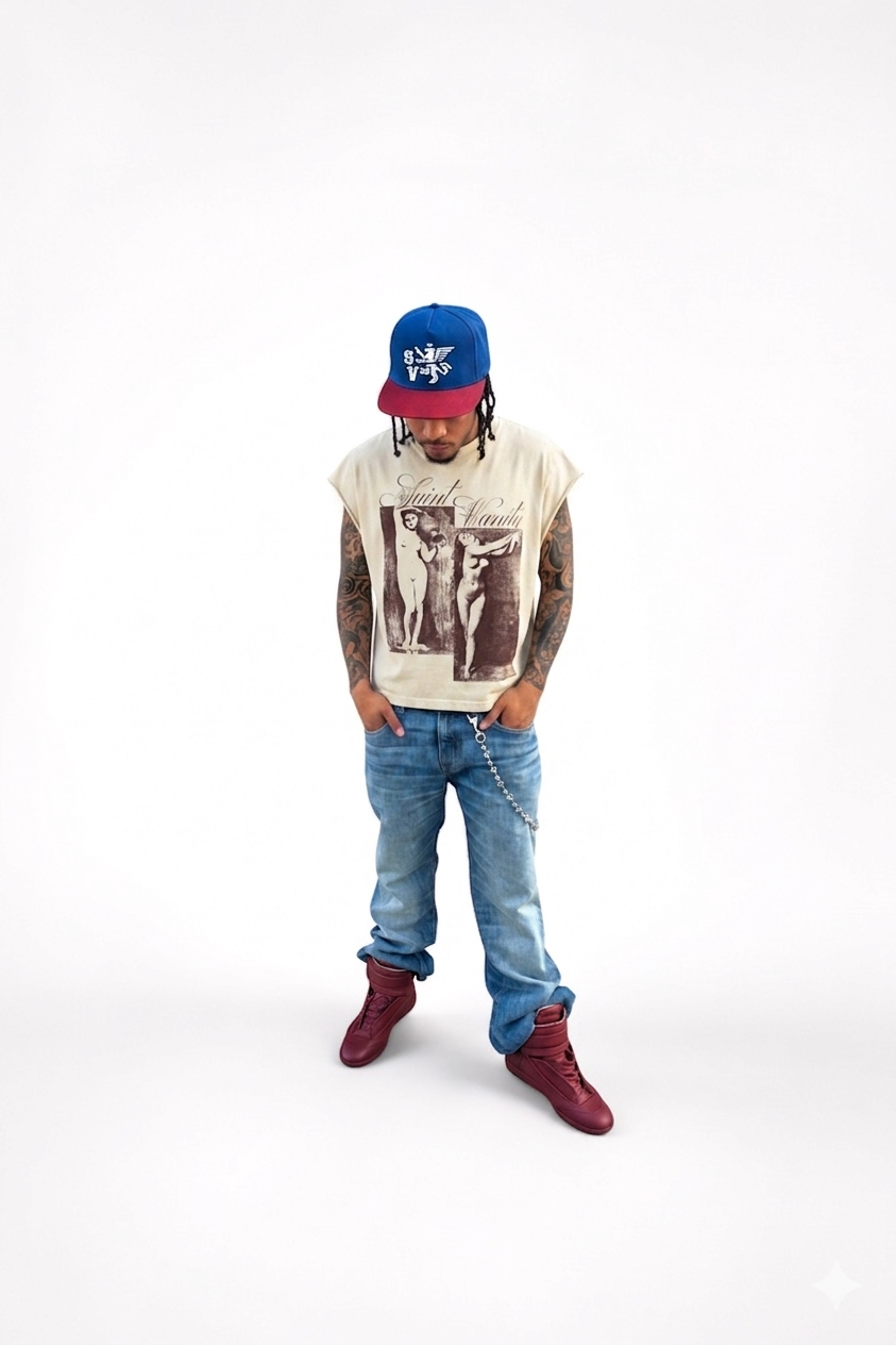 U-N-I SEX GEMINI TEE (CREAM)