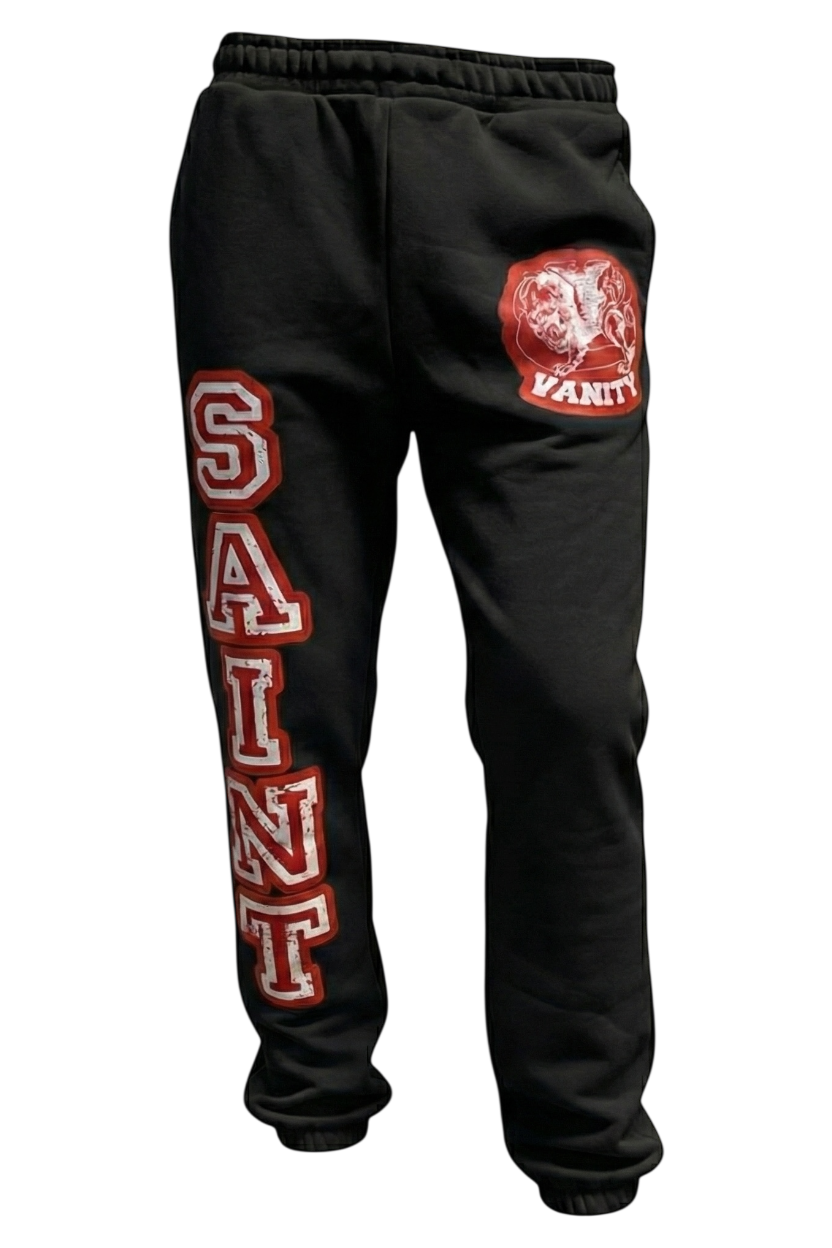 BLACK & RED VARSITY SWEATS