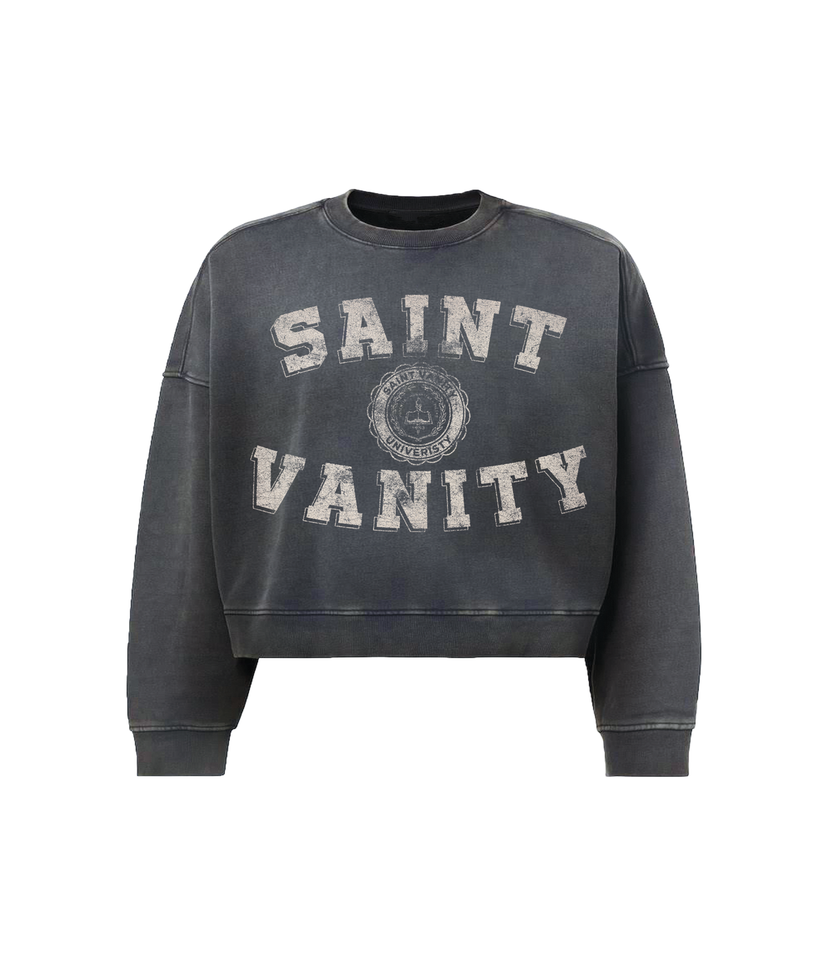 BLUE WASHED UNIVERSITY CREWNECK