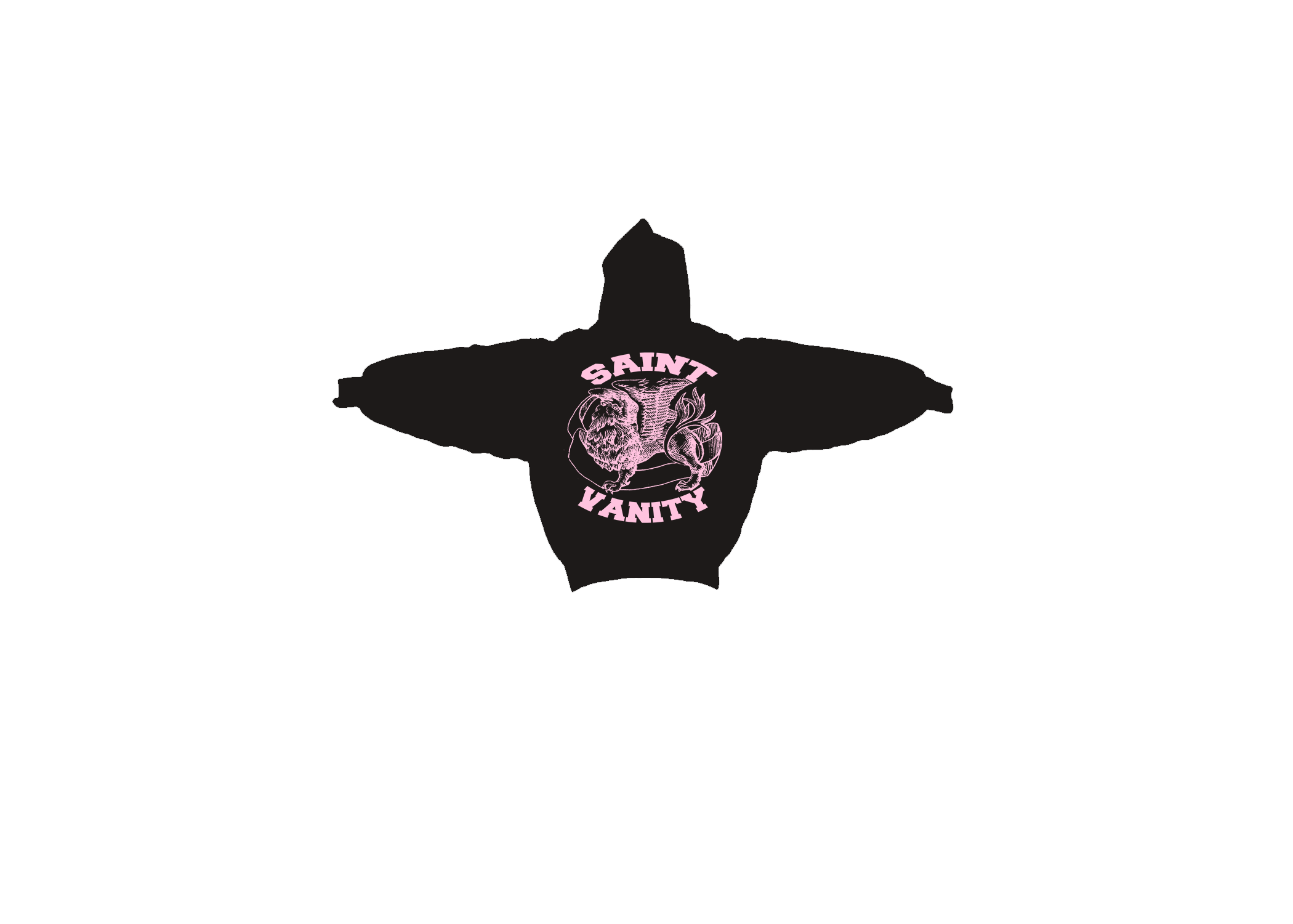BLACK & PINK GRIFFIN HOODIE