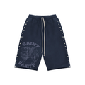 NAVY FRENCH TERRY LONGSHORTS
