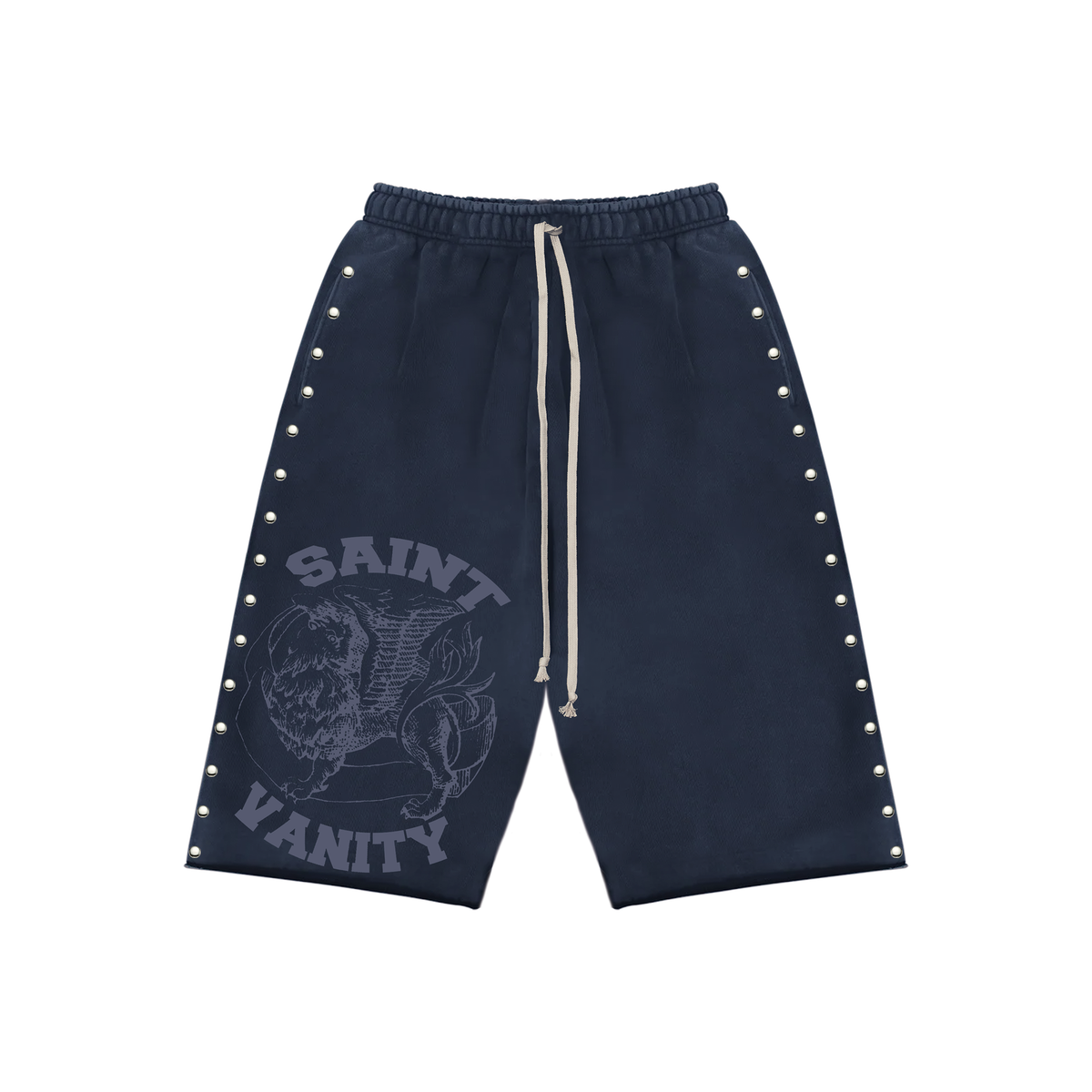 NAVY FRENCH TERRY LONGSHORTS