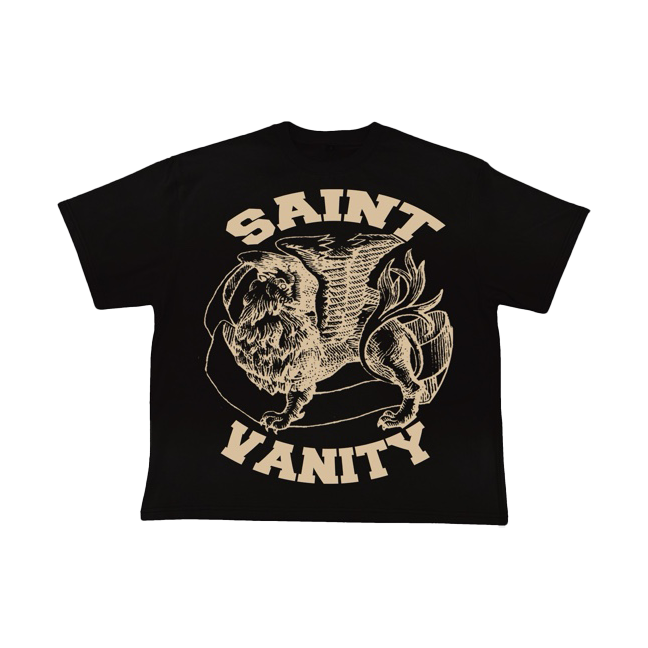 BLACK & CREAM GRIFFIN TEE