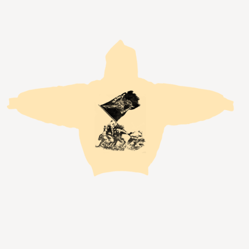 Cream Flag Hoodie