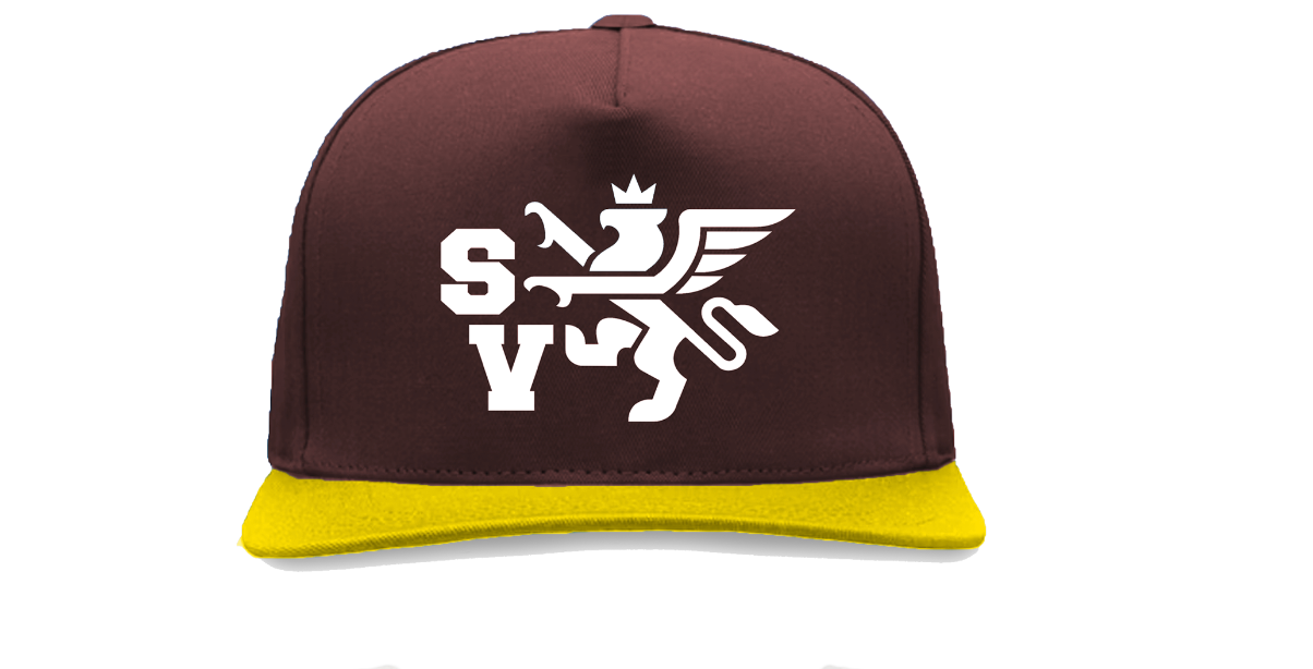 Burgundy & Yellow Griffin Snapback