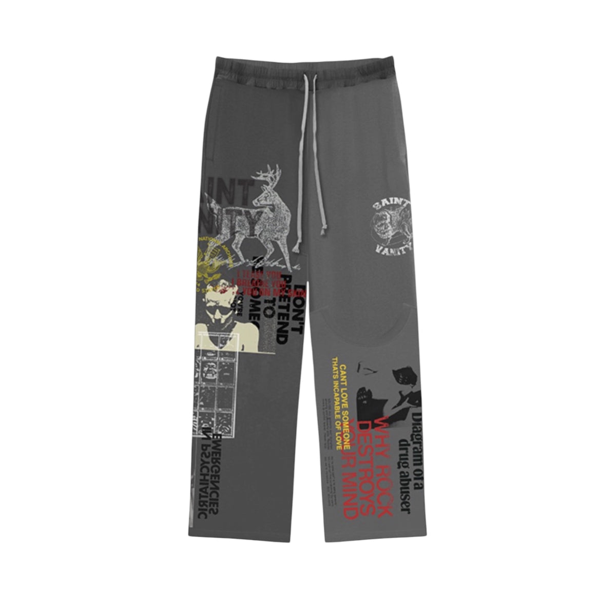 WHAT THE SAINT SWEATS GREY/GREY
