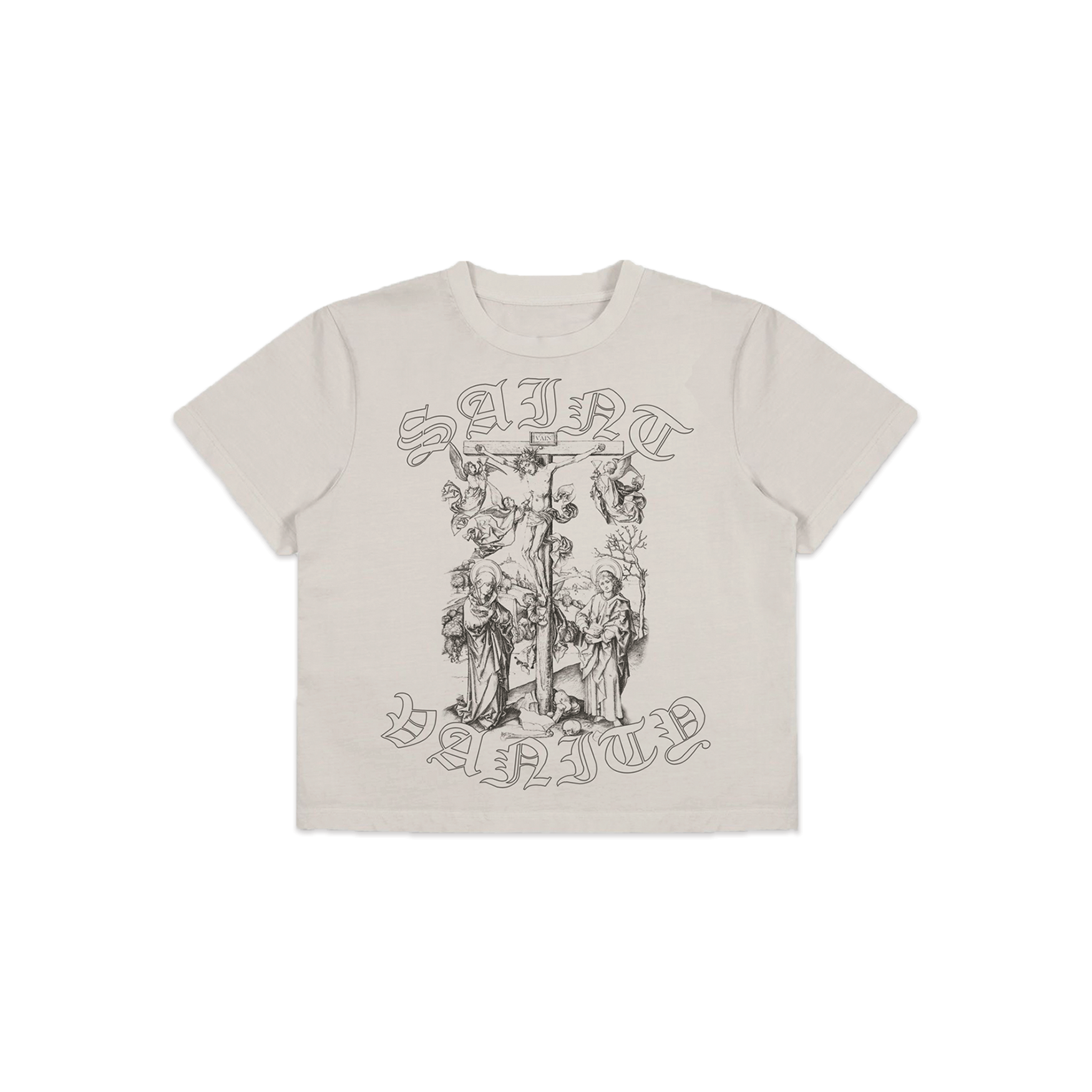 CREAM CROSS T-SHIRT