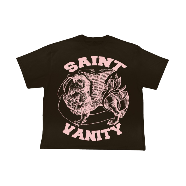 BROWN & PINK GRIFFIN TEE